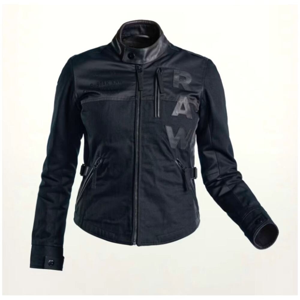 G-Star Raw Women's Pitch Black E Moto Leather Jacket Size M